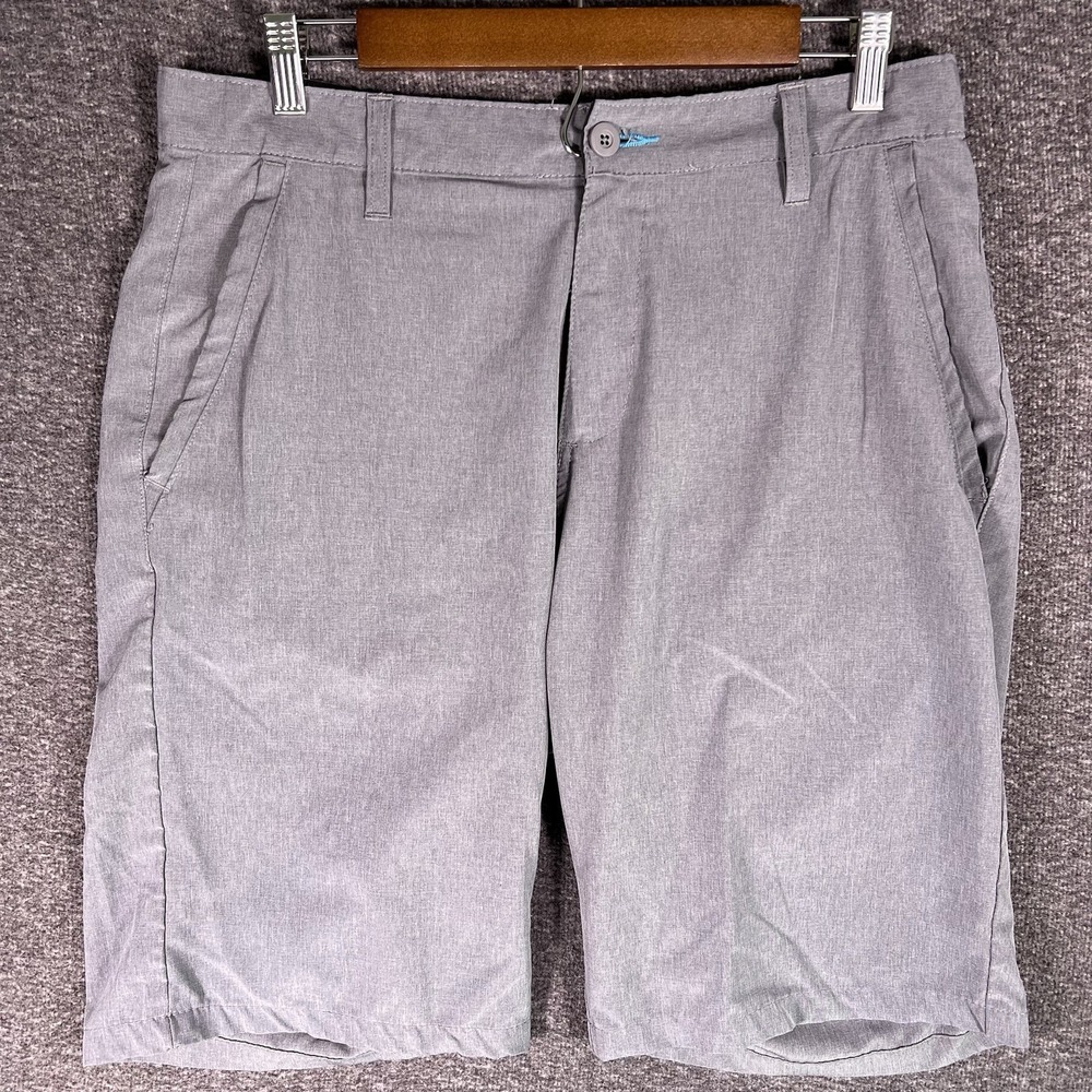 17th Street‎ Surf Shop Hybrid Shorts Mens 33x10 Grey Casual Beach Performance